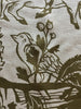 ‘Bloodlines’ hand-printed linen in Elizabethan ochre
