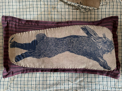‘Poached Hare’ cushion