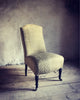Napoleon III slipper chair in ‘Lyme Bay’ hand-printed linen
