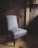 Napoleon III slipper chair in ‘Lyme Bay’ hand-printed linen