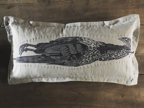 Patched poacher’s cushion - ‘Pheasant’