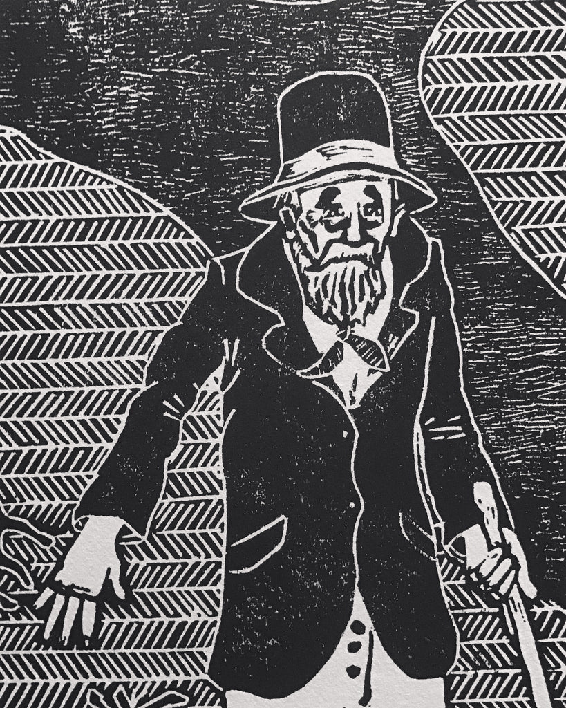 ‘Ode to the Ash’ large, limited edition block print