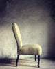 Napoleon III slipper chair in ‘Lyme Bay’ hand-printed linen