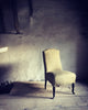 Napoleon III slipper chair in ‘Lyme Bay’ hand-printed linen