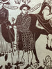 ‘Bloodlines’ hand-printed linen in Venetian red