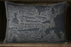 'Azook!' block-printed linen cushion - Made to Order
